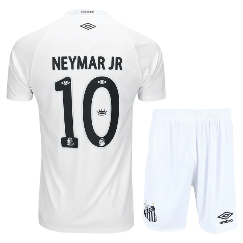 Santos NEYMAR Kids' Jersey + Shorts 2025/26 Home - White