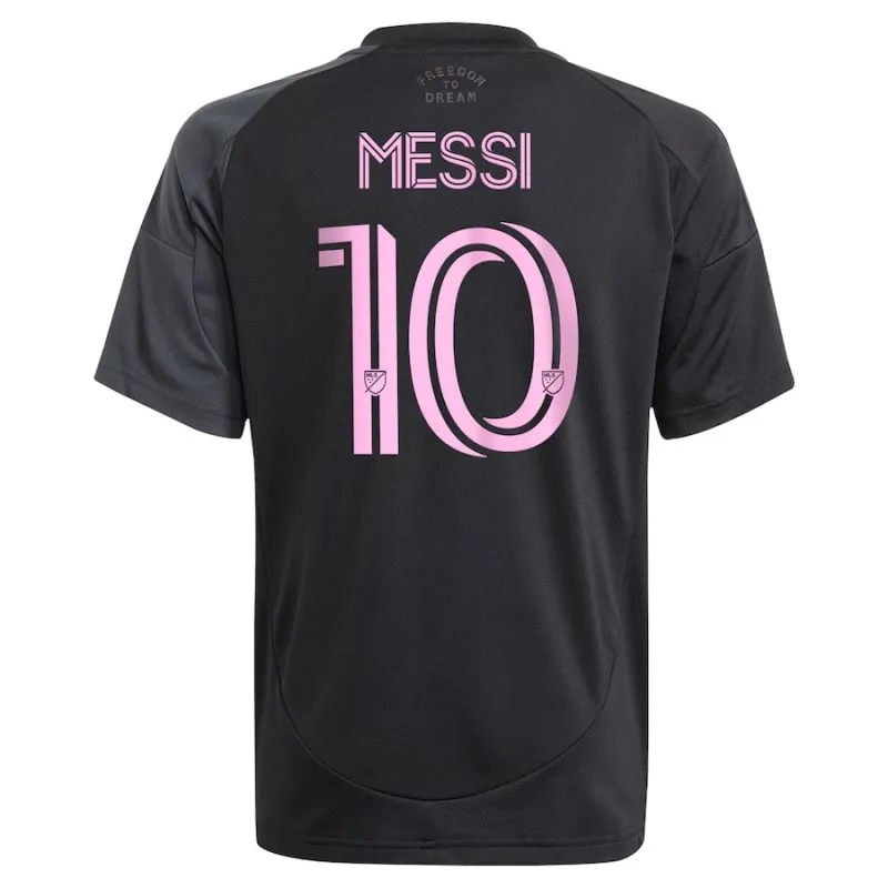 Maglia d'esterno per bambini di Lionel Messi di Inter Miami 2025/26 - Nera