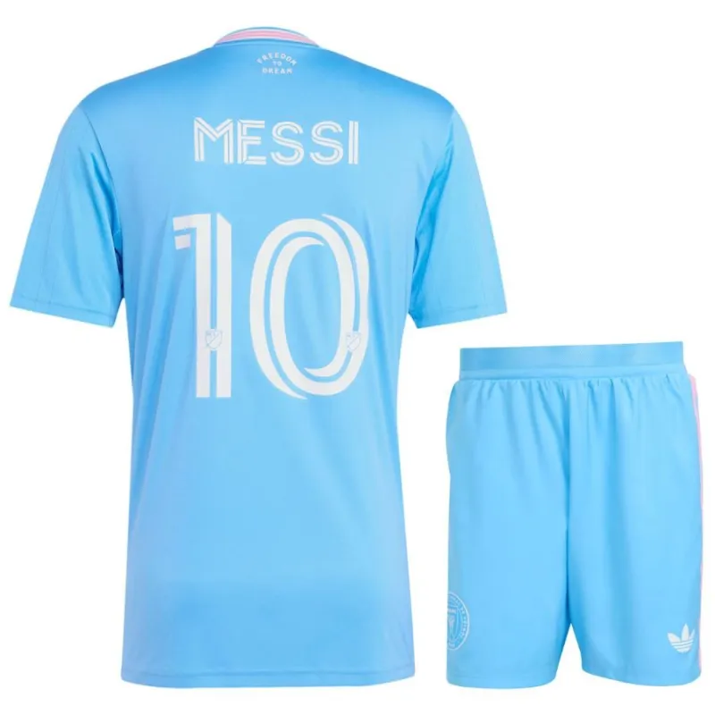Inter Miami MESSI 2025/26 kids third jersey set blue