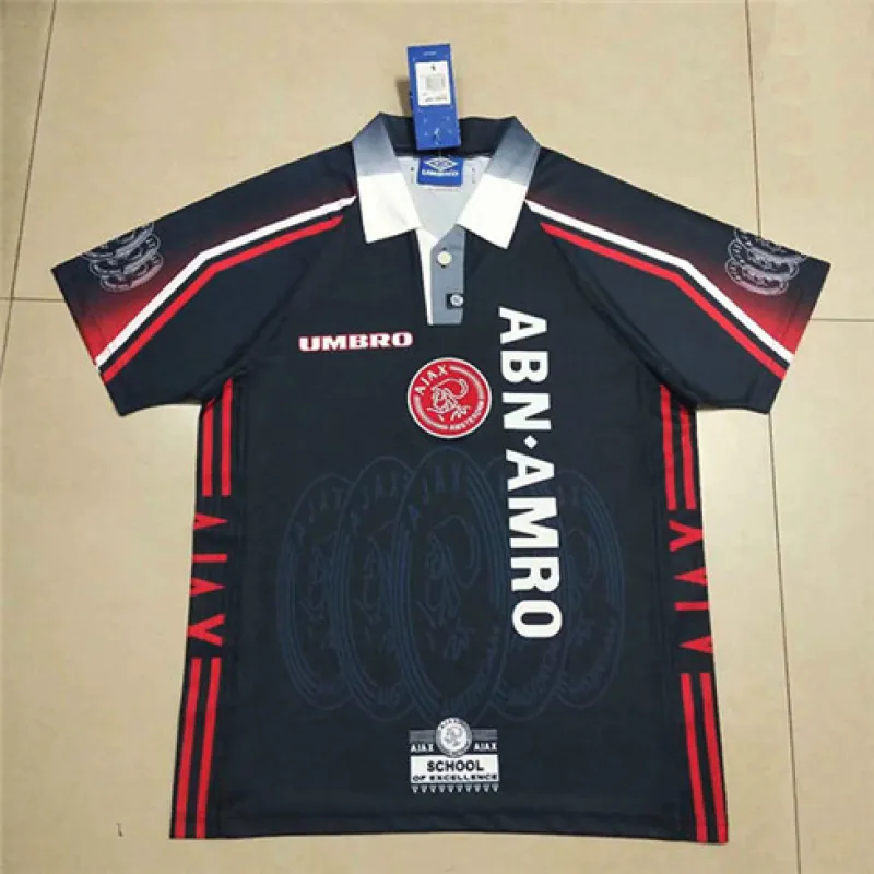 Camiseta retro clásica de Ajax 1998 - Negra