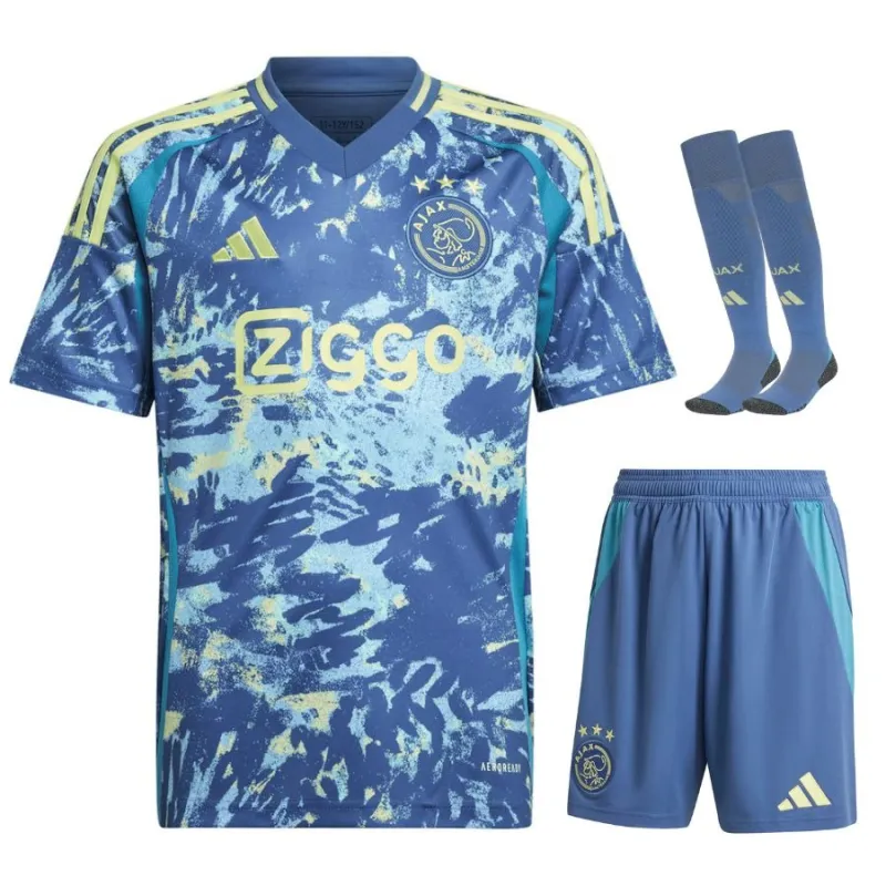 Juego de camisetas para niños de visitante de Ajax 2024/25 - Azul