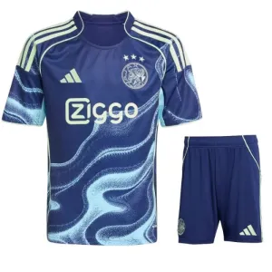 Ajax 2025/26 Away Kids' Jersey Set - Blue