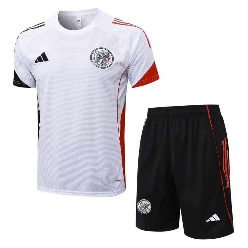 Ajax 2025/26 Training Jersey + Shorts - White