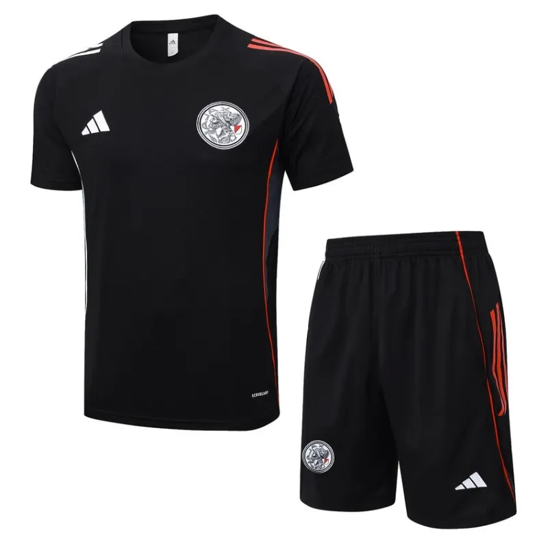 Ajax 2025/26 Trainingsshirt + Shorts - Schwarz