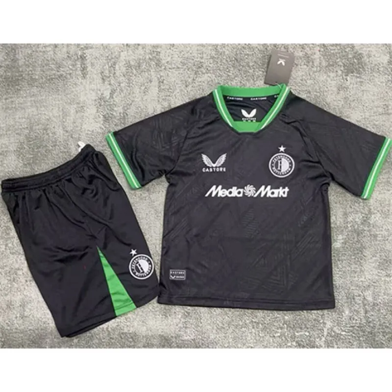Kit de Visitante Infantil Feyenoord 2024/25 - Negro