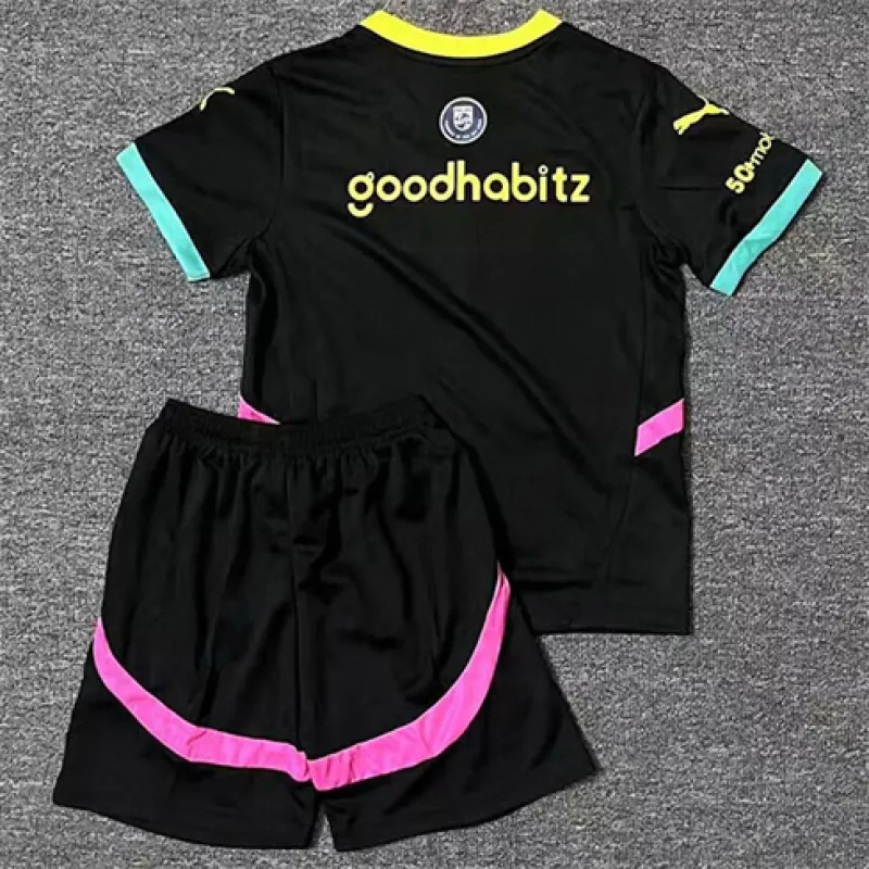 PSV Eindhoven 2024/25 Auswärtstrickot für Kinder - Schwarz