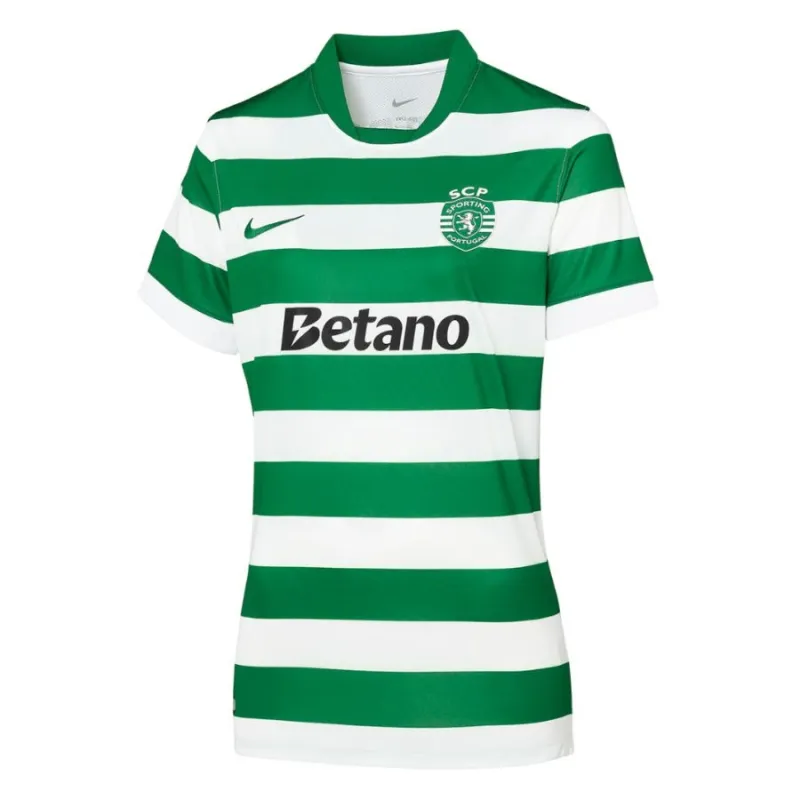 Maillot domicile féminin du Sporting CP 2025/26 - Vert/Blanc