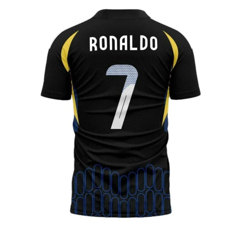 Ronaldo Al Nassr 2024/25 Away 7 Kids Jersey - Black