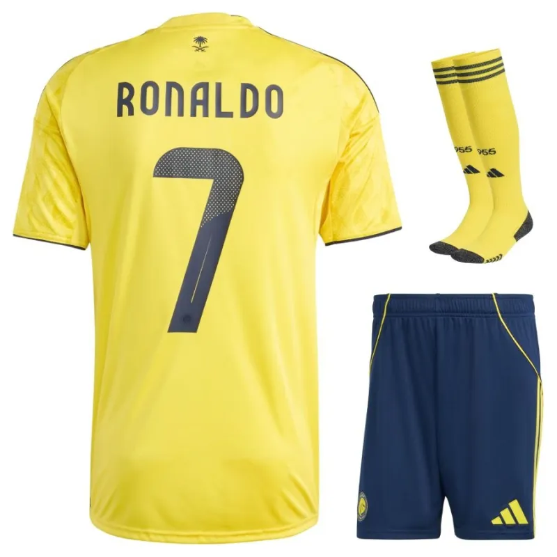 Al Nassr RONALDO 2025/26 Kinder Heimtrikot Set - Gelb
