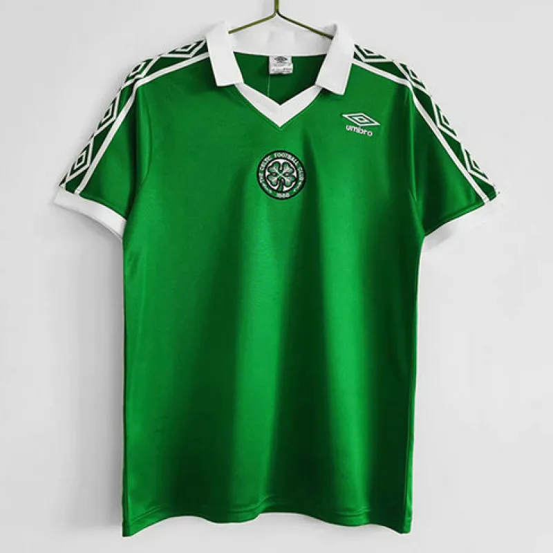 Camisa retro de casa A de Celtic 1980 - Verde