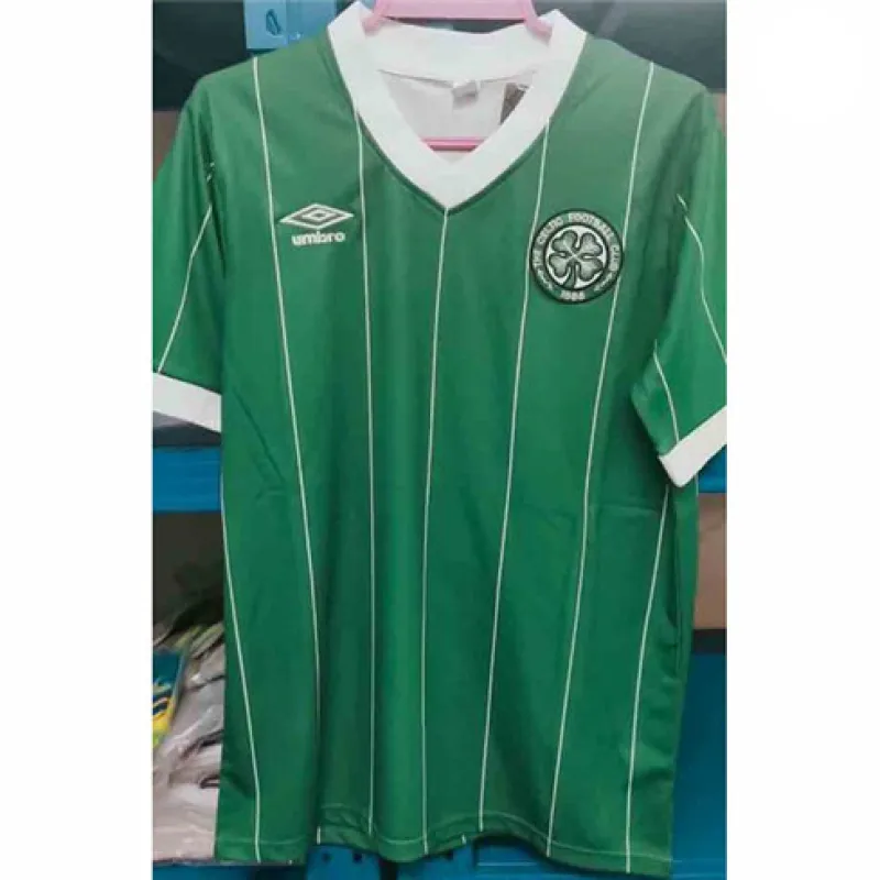 Maillot retro de domicile de Celtic 1984 - 86 - Vert