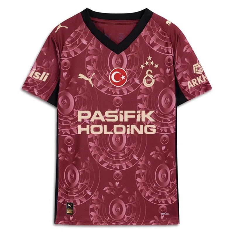 Galatasaray 2025/26 Tercera camiseta + pantalones cortos para niños - Rojo