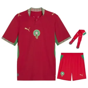 Morocco 2026 World Cup Home Kids Kit Red