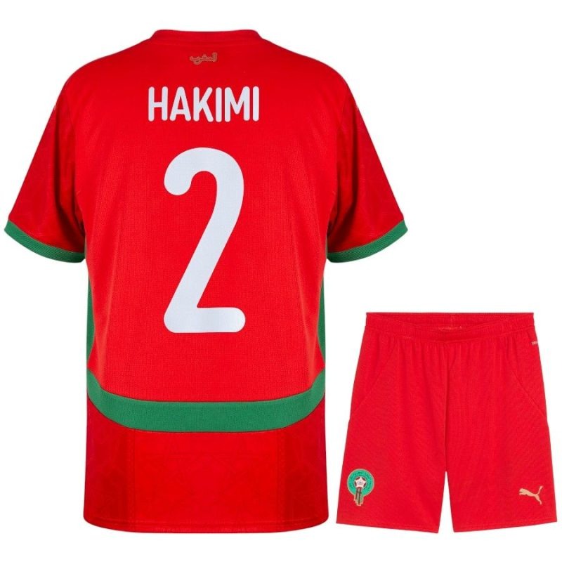Marocco HAKIMI Kit Bambino Casa 2026/27 - Rosso