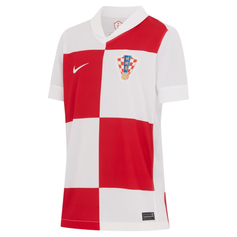 Camiseta local infantil de Croacia 2024/25 - Rojo/blanco