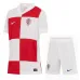 Camiseta local infantil + pantalones cortos de Croacia 2024/25 - Rojo/blanco