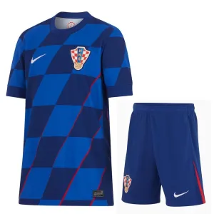 Croatia 2024/25 Kids' Away Jersey + Shorts - Blue