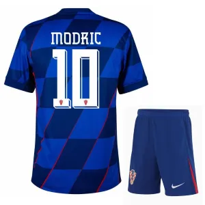 Modrić Croatia 2024/25 Kids' Away Jersey + Shorts - Blue