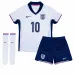 Kit domicile pour enfants de l'Angleterre 2024/25 de Jude Bellingham - Blanc