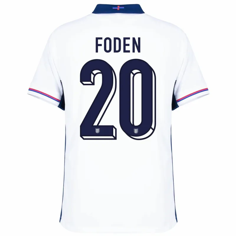 Maillot domicile de l'Angleterre 2024/25 de Phil Foden - Blanc