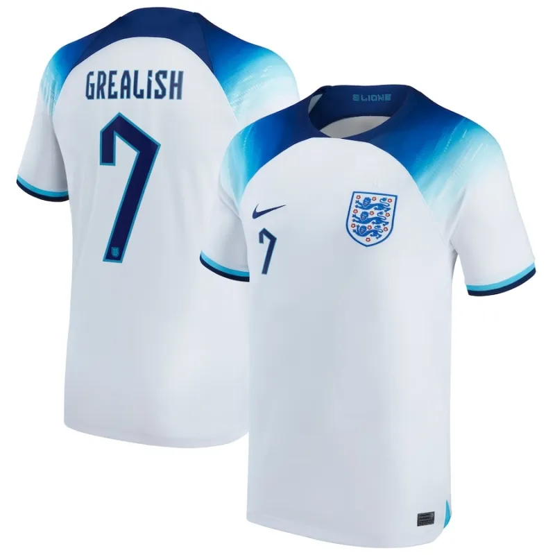 Jack Grealish's England's 2022 World Cup Home Jersey - White
