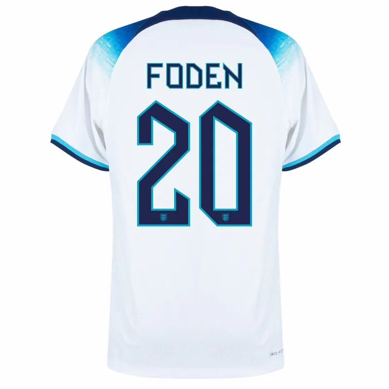 Foden's England 2022 World Cup Home Jersey - White
