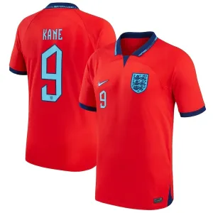Kane's England 2022 World Cup Away Jersey - Red