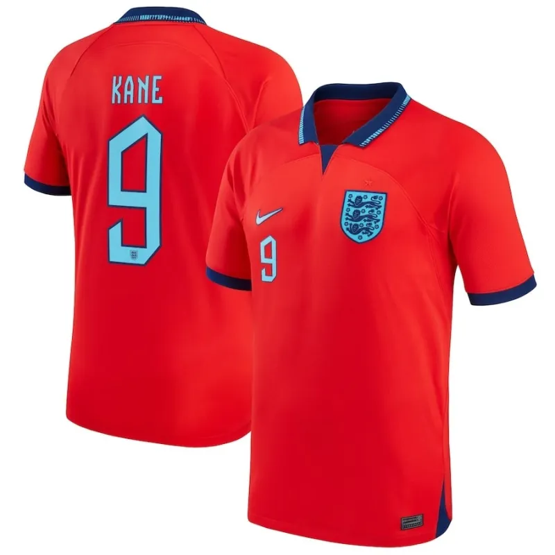 La camiseta de visita de Inglaterra para la Copa del Mundo 2022 de Kane - Roja