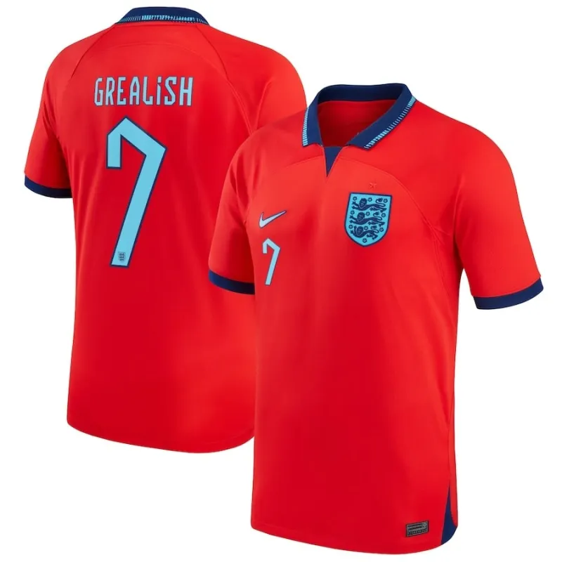 Camiseta visitante Inglaterra Mundial 2022 Jack Grealish