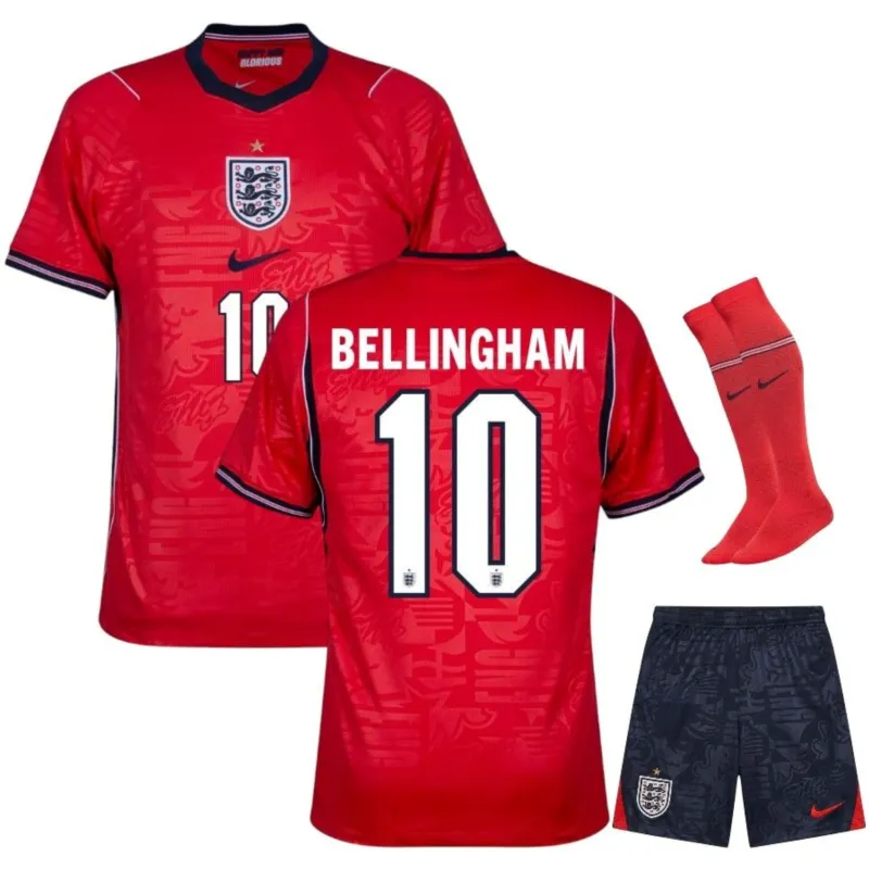 England BELLINGHAM 2026/27 Auswärtstrikot Kinder Rot