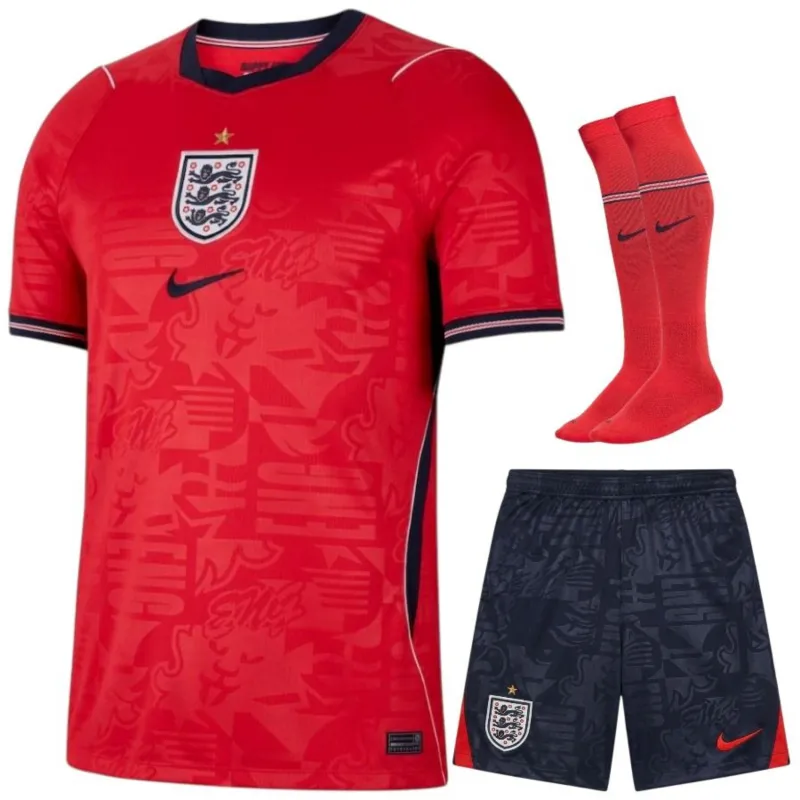England 2026/27 Away Kids Kit Red