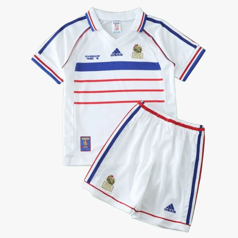 Francia 1998 Kit Bambino Trasferta Bianco