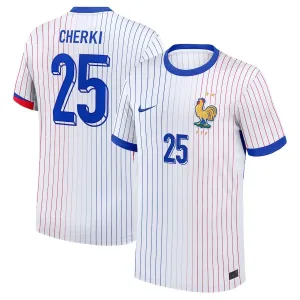 Cherki Frankreich 2024/25 Auswärts-Trikot Fan-Version Blau