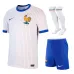 The French national team's 2024/25 away children's kit jersey - White