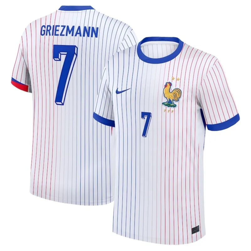 Griezmann's away children's jersey of the French national team in 2024/25 - White