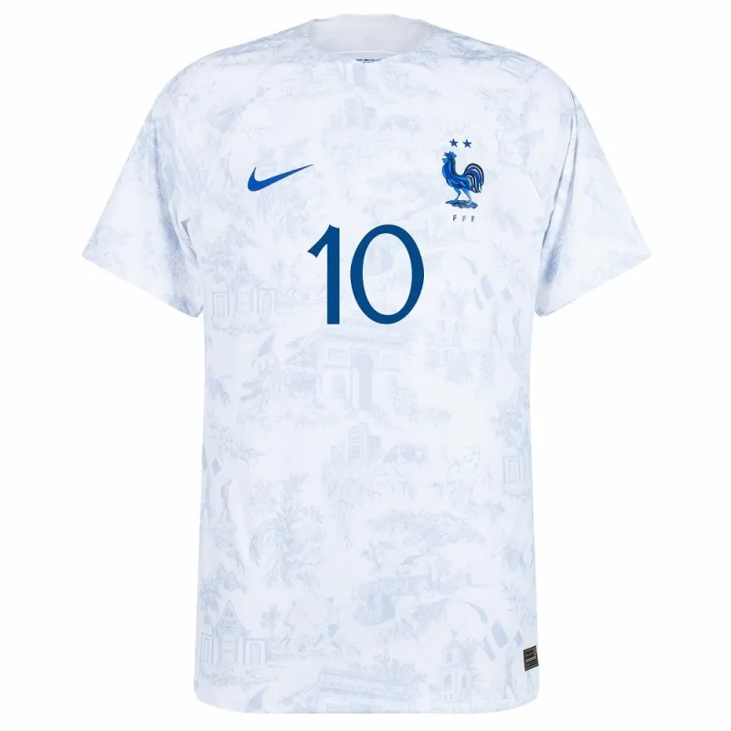 Kylian Mbappé's French national team 2022 away World Cup jersey - White