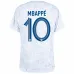 Kylian Mbappé's French national team 2022 away World Cup jersey - White