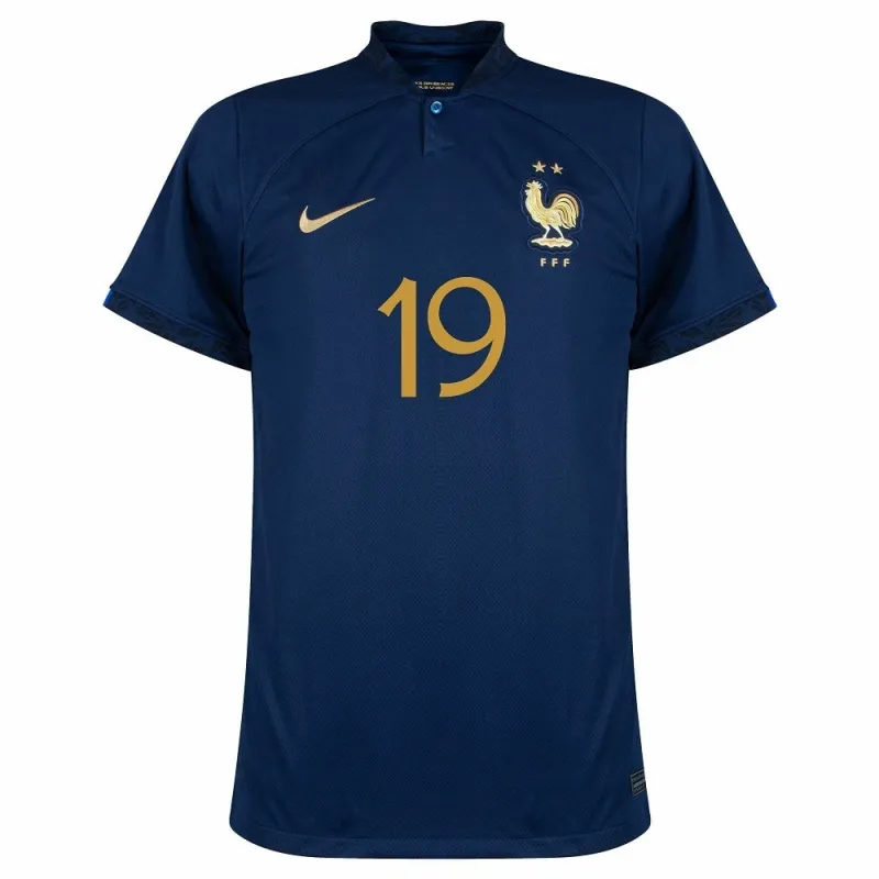 Karim Benzema's French national team 2022 home World Cup jersey - Blue