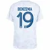 Karim Benzema's French national team 2022 away World Cup jersey - White