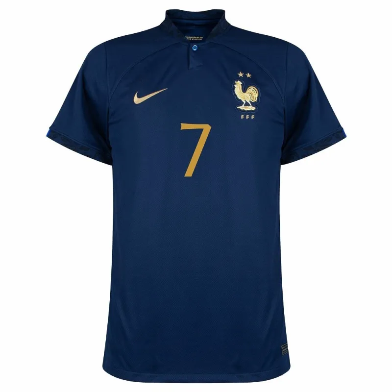 Antoine Griezmann's French national team 2022 home World Cup children's jersey set - Blue