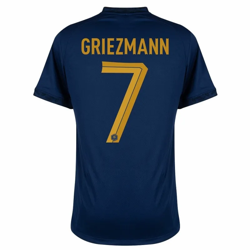 Antoine Griezmann's French national team 2022 home World Cup children's jersey set - Blue