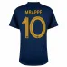 Il set di maglia infantile della squadra nazionale francese di Kylian Mbappé per la Coppa del mondo 2022 in casa - Blu