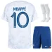 Il set di maglia infantile di trasferta della squadra nazionale francese di Kylian Mbappé per la Coppa del mondo 2022 - Bianca