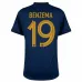 Karim Benzema's French national team 2022 home World Cup children's jersey set - Blue