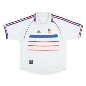 Das retro Auswärtstrikot der französischen Nationalmannschaft im Jahr 1998 - Weiß