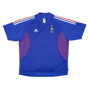 Das retro Heimtrikot der französischen Nationalmannschaft von 2002 bis 2004 - Blau
