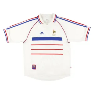 Das retro Auswärtstrikot der französischen Nationalmannschaft von Zinedine Zidane im Jahr 1998 - Weiß