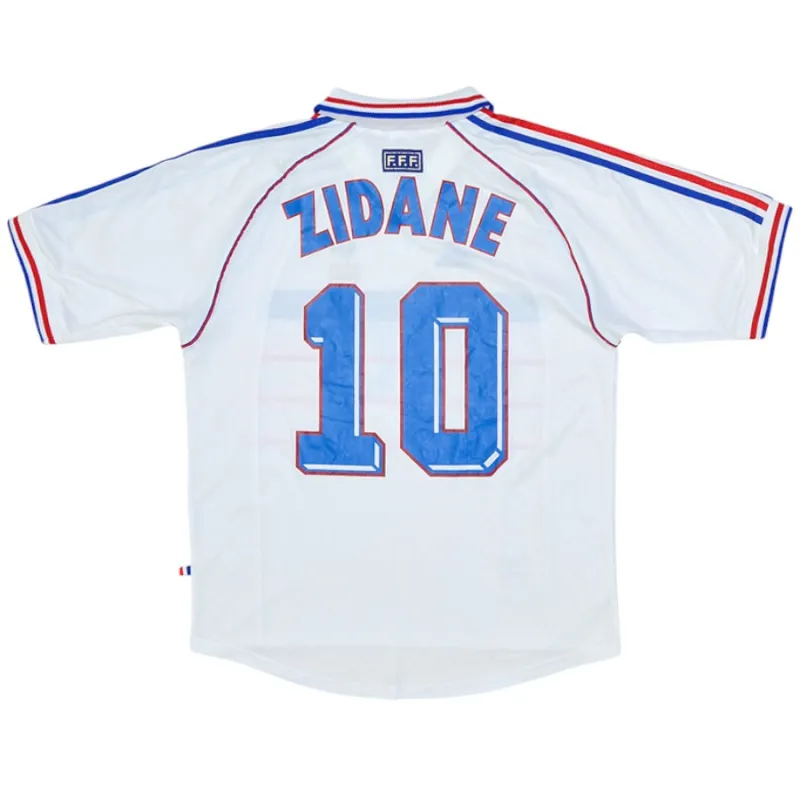 The retro away jersey of Zinedine Zidane's French national team in 1998 - White