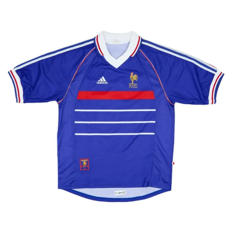 The retro home jersey of Thierry Henry's French national team in 1998 - Blue