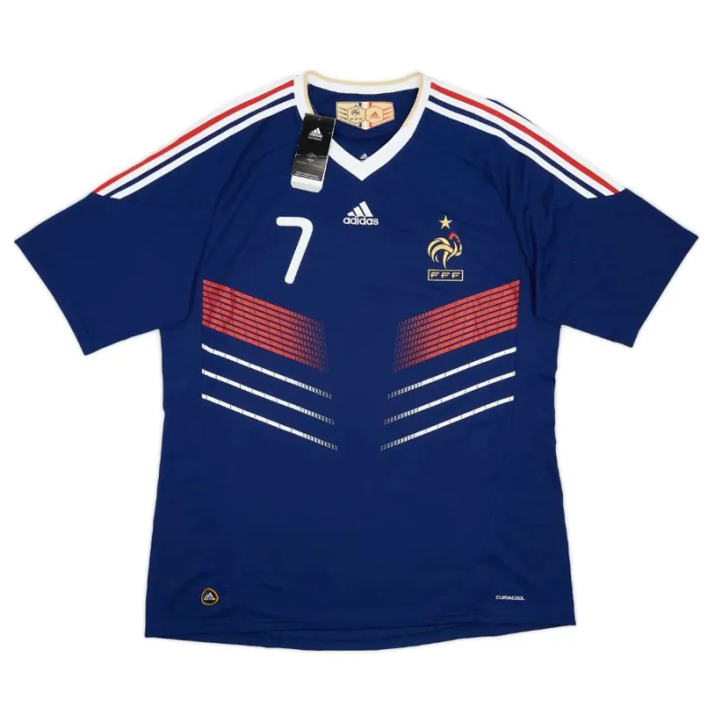 The retro home jersey of Franck Ribéry's French national team in the 2009/2010 season - blue.